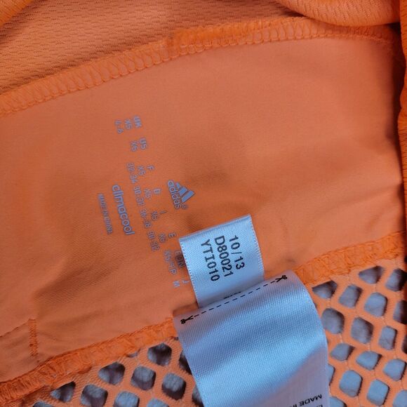 Adidas Womens Climacool Orange Razor Back Tank Top Zip Pocket Size X Small - Picture 7 of 7